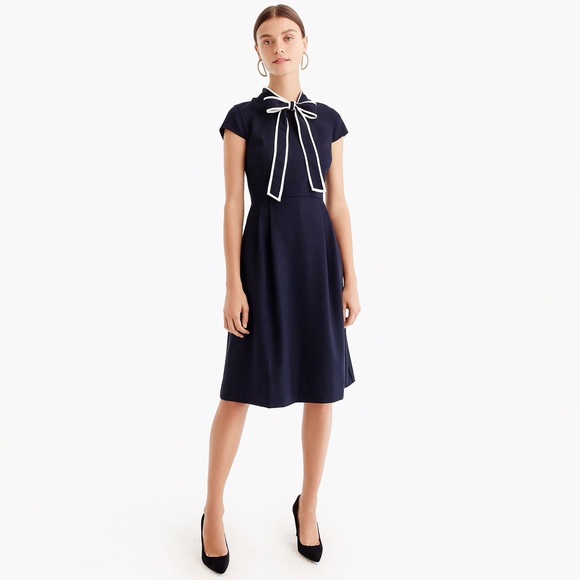 J. Crew Dresses & Skirts - •J. Crew• Tie Neck Crepe Dress